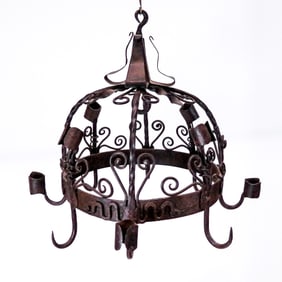 Gothic-Style Wrought Iron Fixture