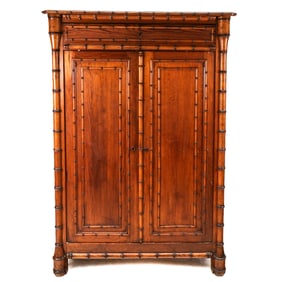 Antique Faux Bamboo Cabinet