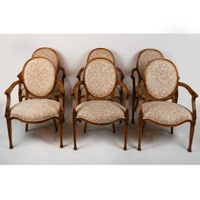 Set of Francesco Molon Hepplewhite-Style Chairs(6)