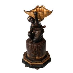 Venetian Polychrome Blackamoor Stand