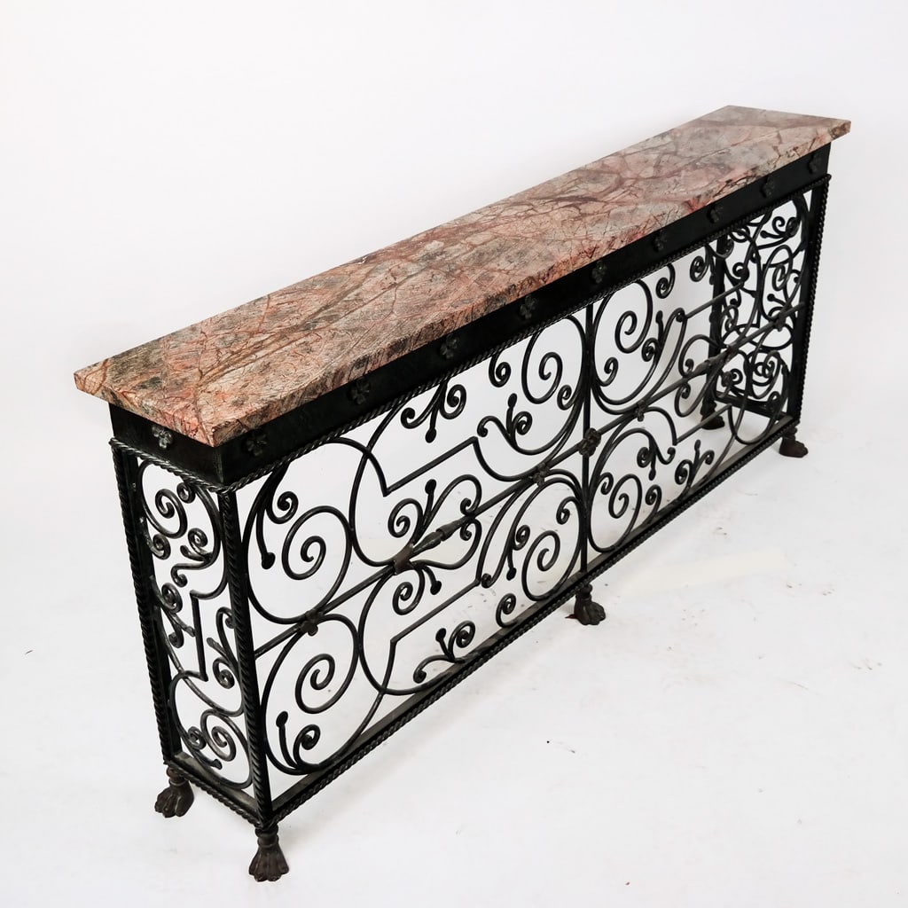 Louis XV-Style Iron & Marble Console (1 of 9)