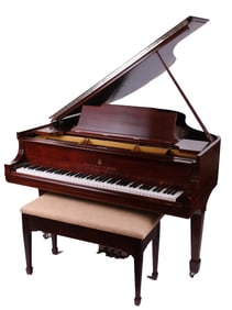 Steinway & Sons Mahogany Baby Grand Piano
