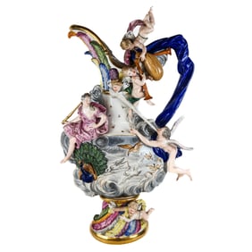 Meissen Allegorical Ornate Porcelain Ewer