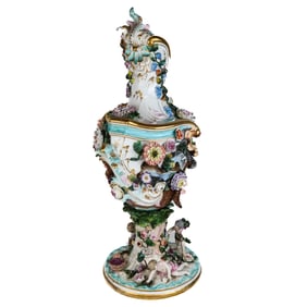 Classical Continental Porcelain Ornate Vase
