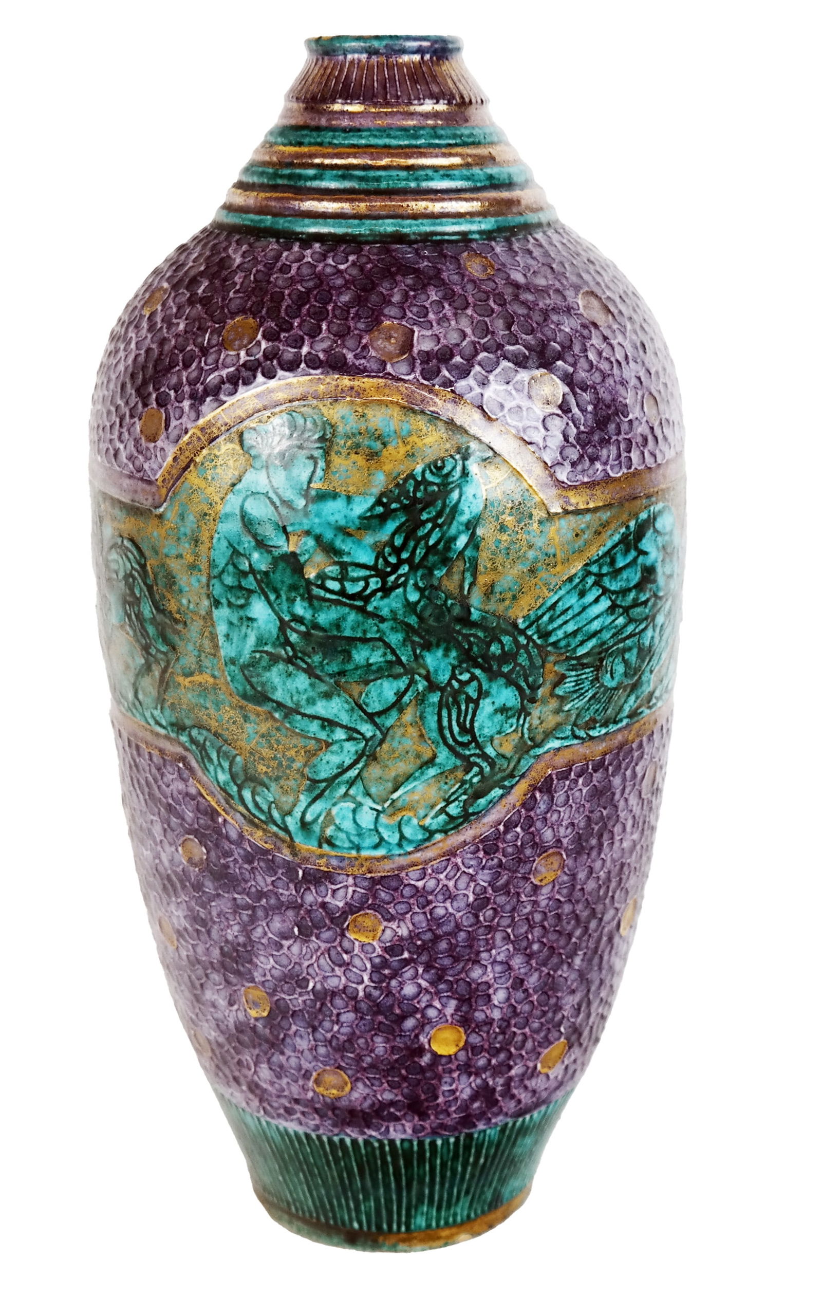Jean Mayoden Figural-Decorated Vase (1 of 10)