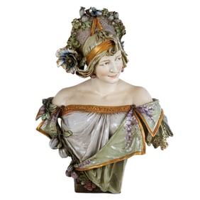 Austrian Porcelain Sculpture of a Woman