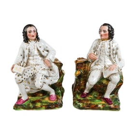 Pair of Staffordshire Porcelain Sculptures