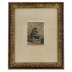 After REMBRANDT: "Pancake Woman" - Etching