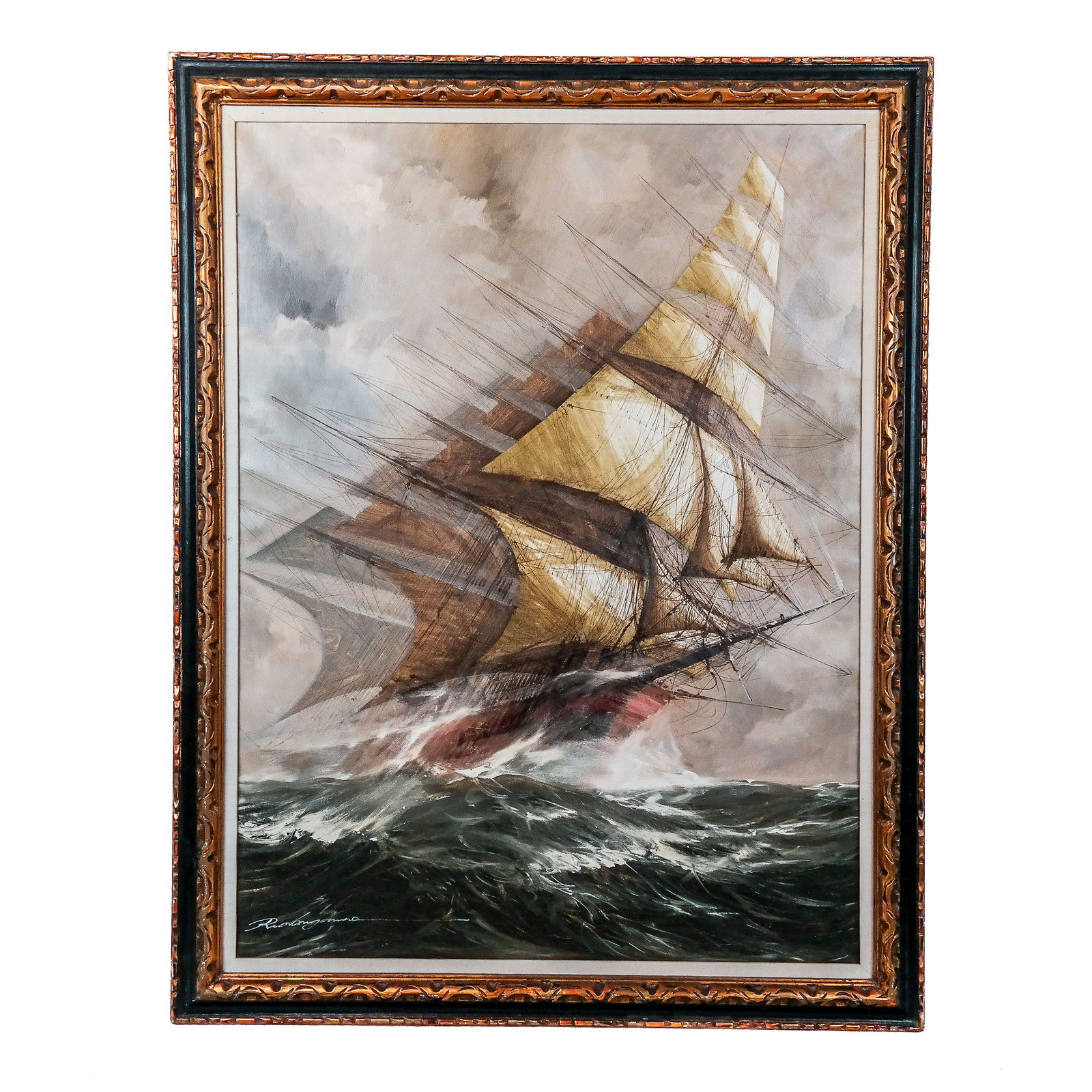 3-Masted Schooner - Oil Painting (1 of 7)