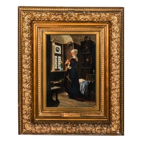 Henry LASSOW: Woman & Baby - Oil Painting