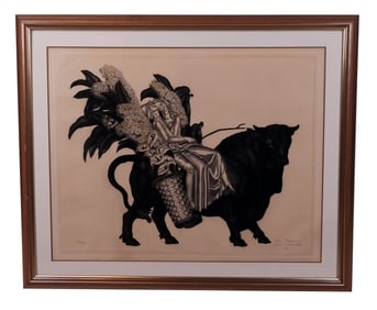 Jean DUPAS: Art Deco Couple - Lithograph