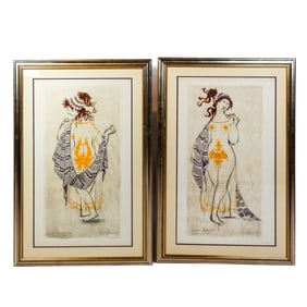 Pair of Bjorn Wiinblad Large Prints