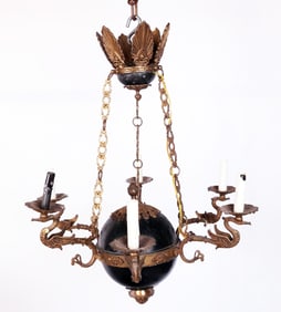 Early 20th C. Empire-Style Chandelier