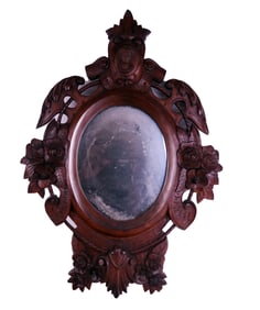 19th C. Victorian Relief-Carved Mirror