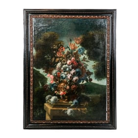 19th C. Floral Still Life - Oil Painting