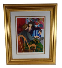 Itzchak TARKAY: "Sunday with Friends" - Lithograph