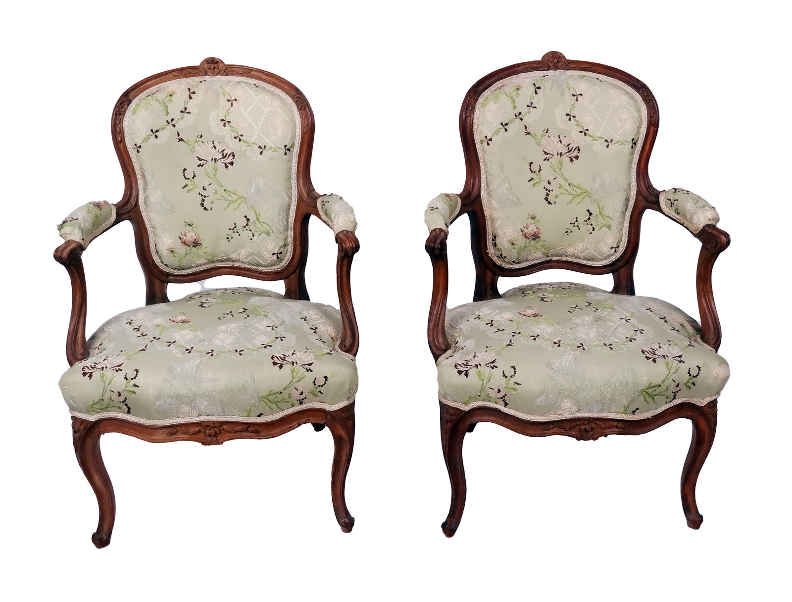 Pair of 18th C. French Armchairs (1 of 8)