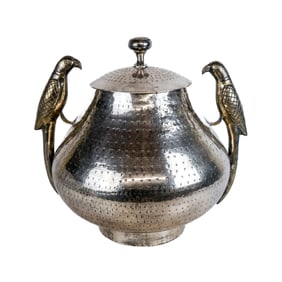 Large Silverplated Covered Urn