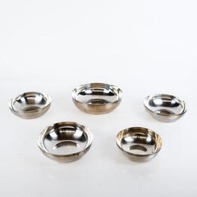 Nest of 5 Christofle Silver Plate Bowls
