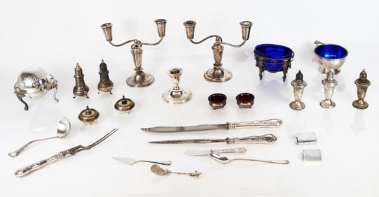 Assorted Sterling Silver & Silver Plate Articles