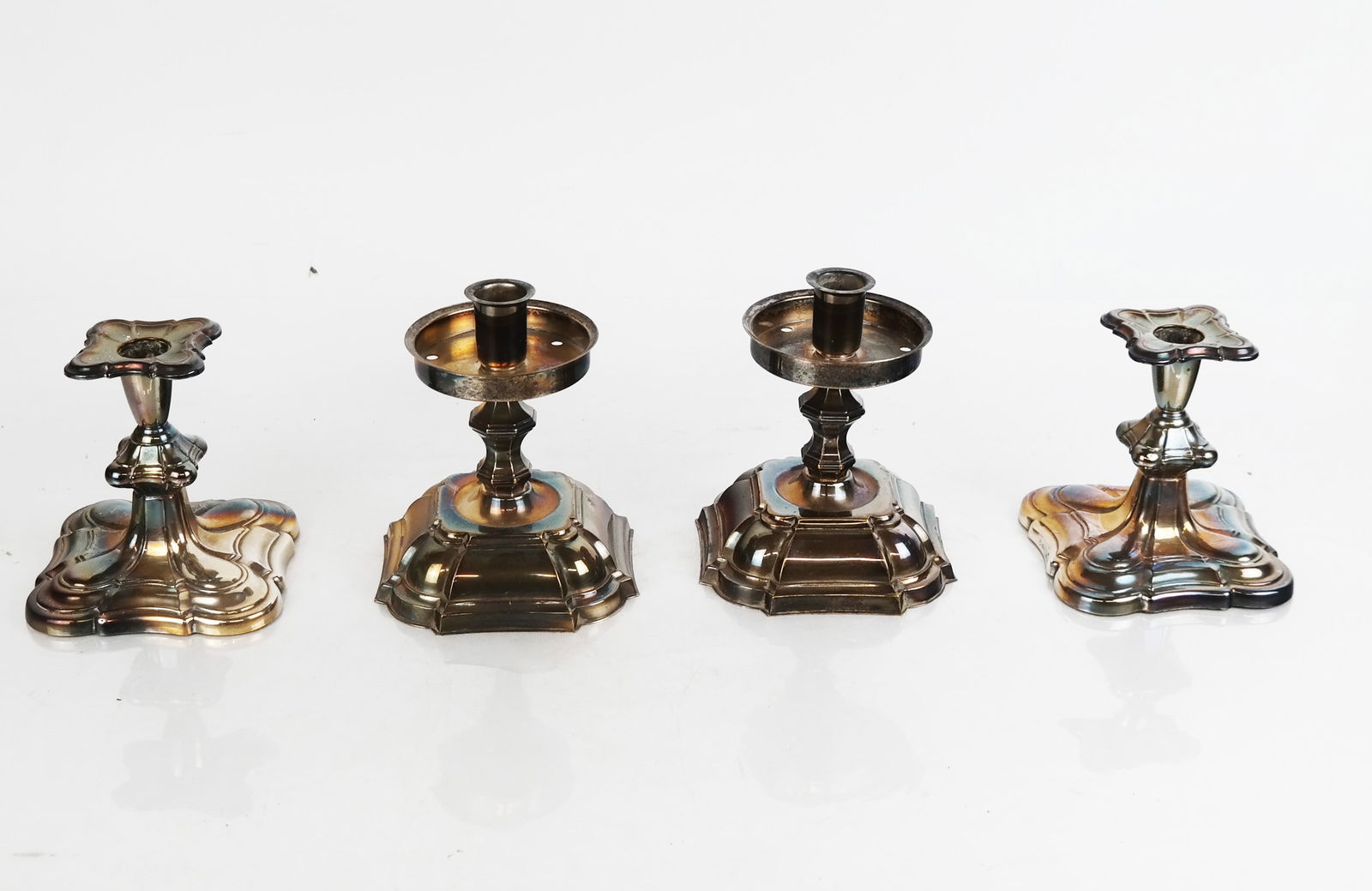 Two Pairs of Silver Plate Candlesticks (1 of 10)