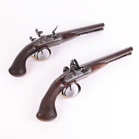 Pair of Clark Dueling / Carriage Pistols