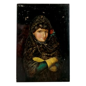 M.F. MULANEY: Portrait of a Woman - Oil Painting