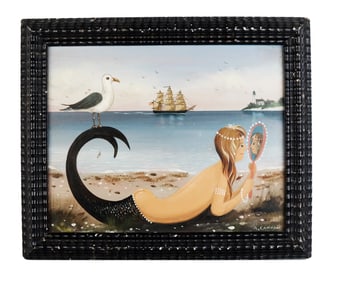 Ralph CAHOON: Mermaid - Oil Painting