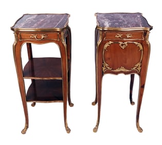 Two Louis XV-Style Boudoir Tables