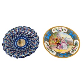 French & Portuguese Porcelain Chargers (2)