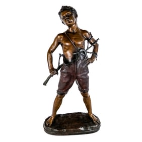 20th C. Bronze Sculpture of a Boy