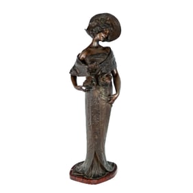 Art Nouveau Sculpture of a Woman