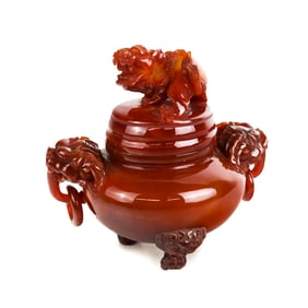 Chinese Carved Agate Censer