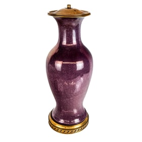 Chinese Purple Crackle Vase