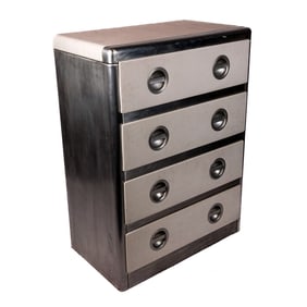 Art Deco-Style Aluminum Chest of Drawers