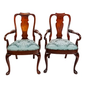 Six 20th C. Queen Anne-Style Chairs
