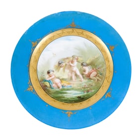 Sevres French Porcelain Painted Plate