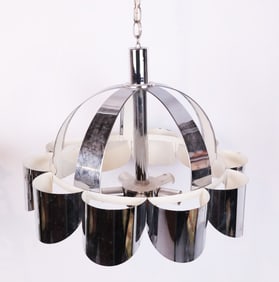 Mid-Century Modern Chrome Chandelier