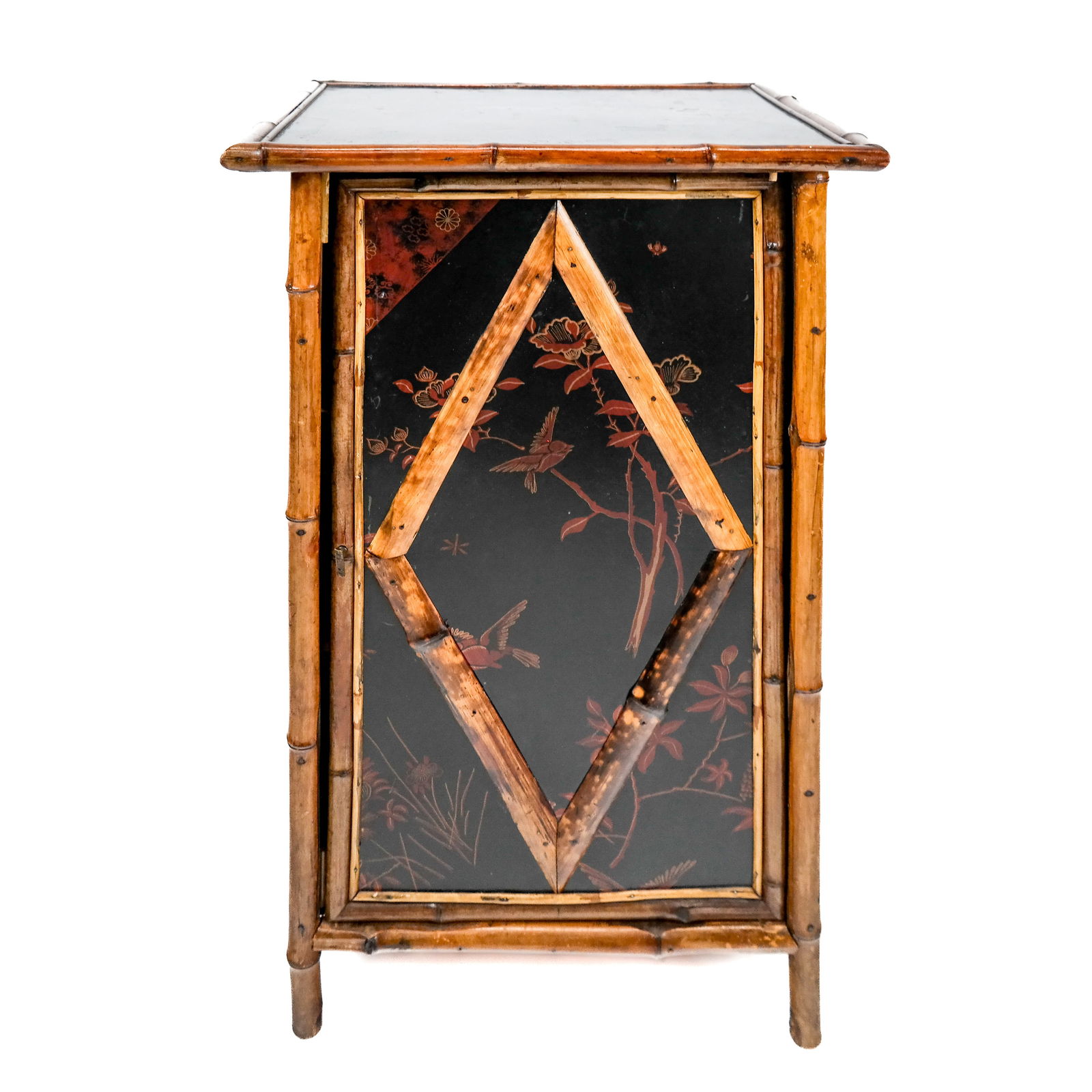 Early 20th C. Bamboo Single-Door Cabinet (1 of 8)