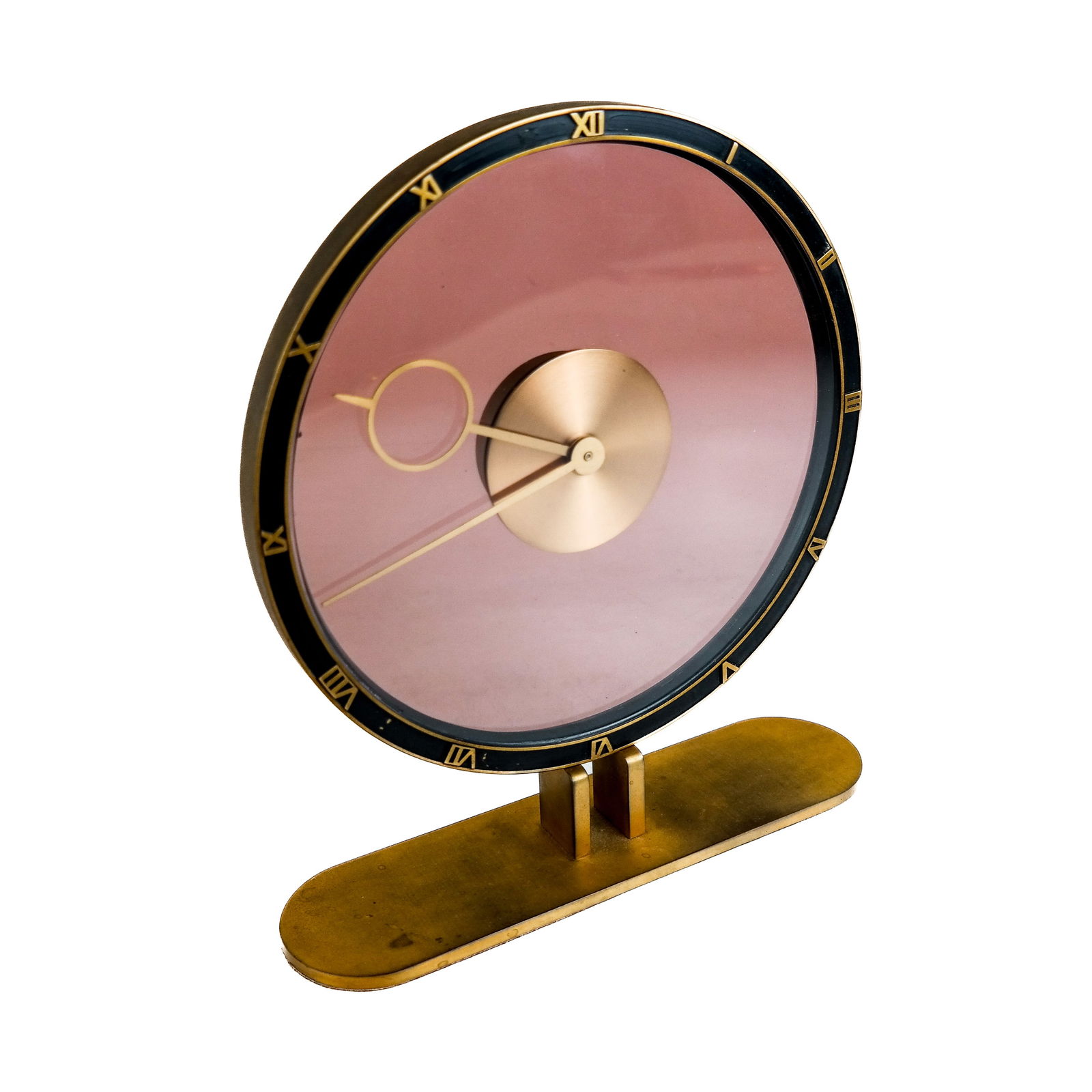 Art Deco Bronze & Glass Desk Clock (1 of 7)