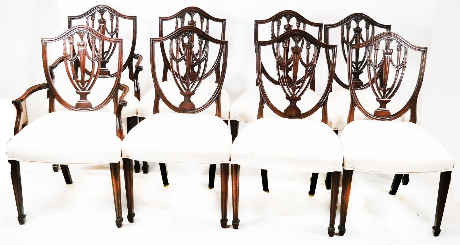 Set of 8 Shield-Back Dining Chairs (1 of 10)
