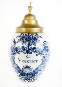 Delft "St. Vinsent" Lidded Tobacco Jar