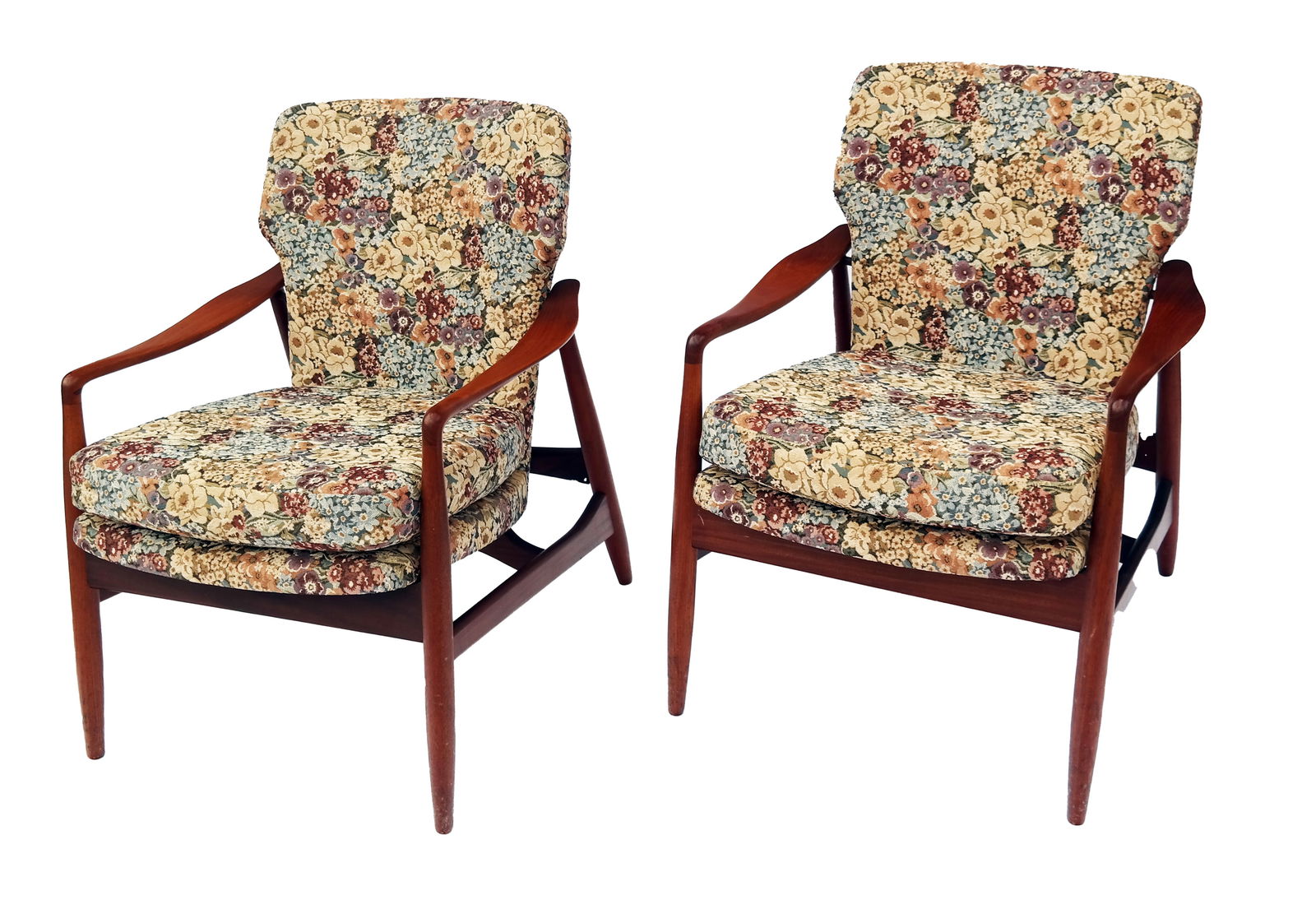 Pair of Mid-Century Modern Teak Armchairs (1 of 8)