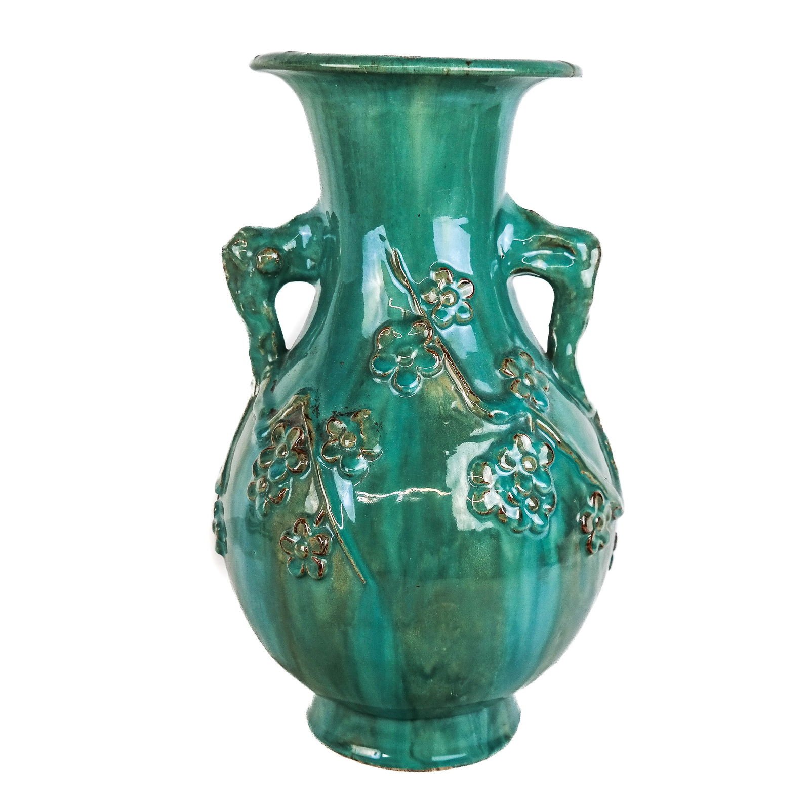 Chinese Blue Glazed Earthenware Vase (1 of 7)