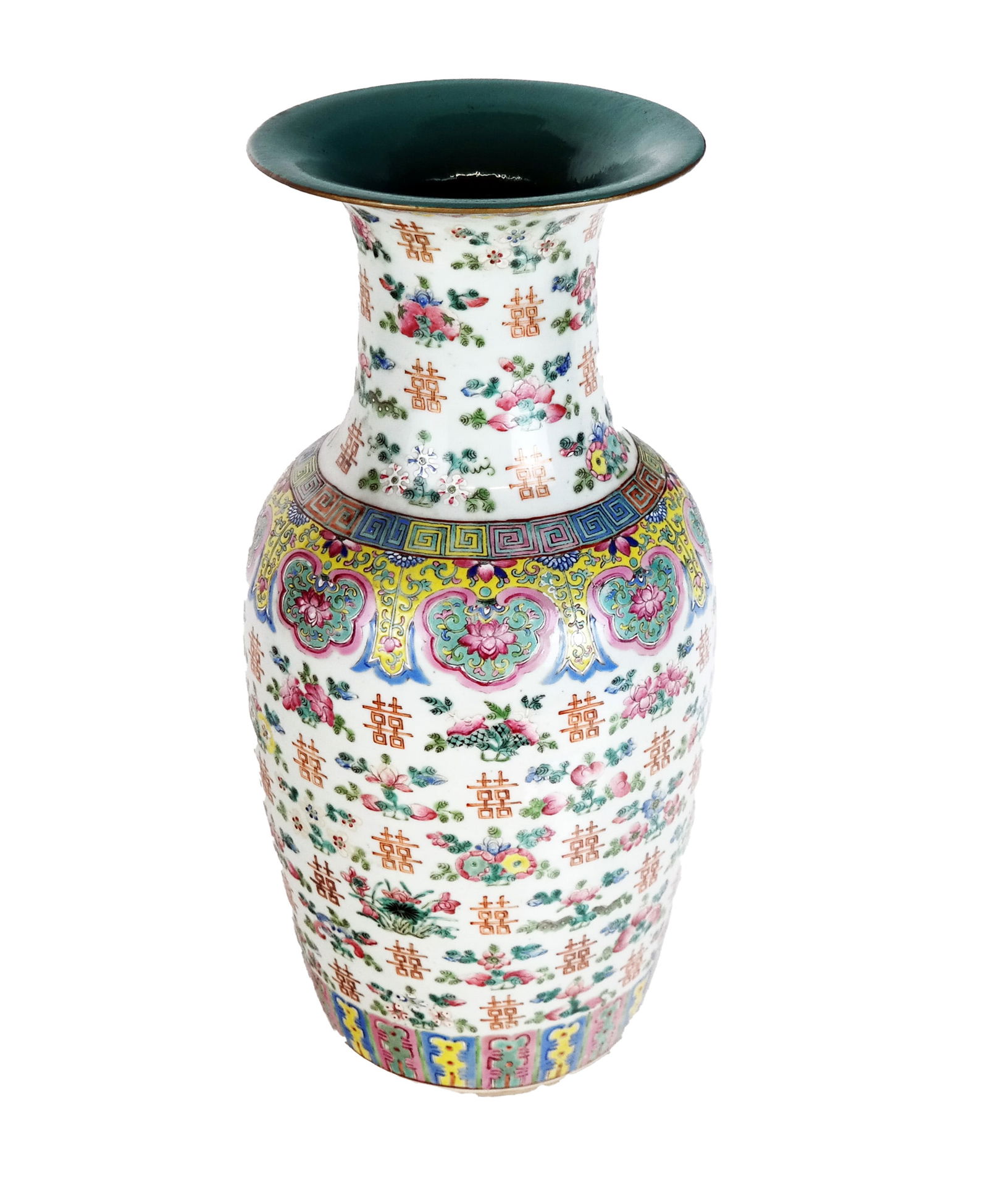 Chinese Export Polychrome Porcelain Vase (1 of 7)