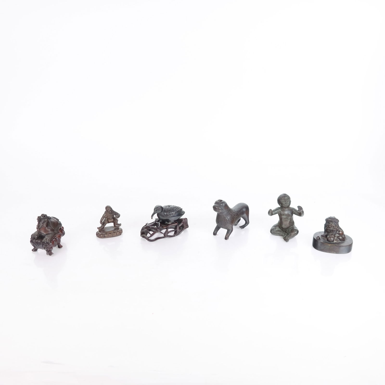 Assembled Group of 6 Antique Bronze Figures (1 of 11)