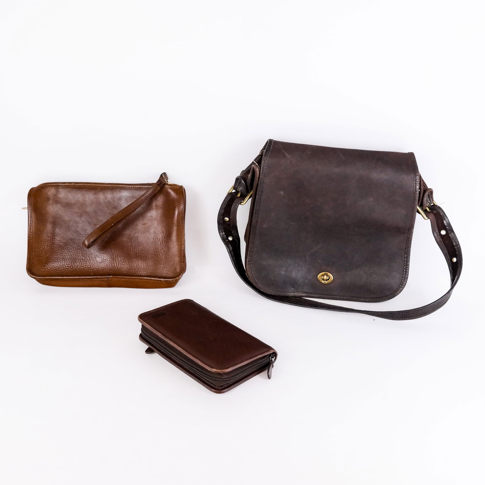 Vintage Coach Brown Leather Bags & Wallet (3) (1 of 10)