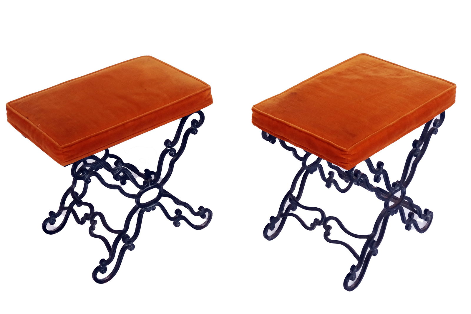 Pair of Early 20th C. Iron Benches (1 of 7)