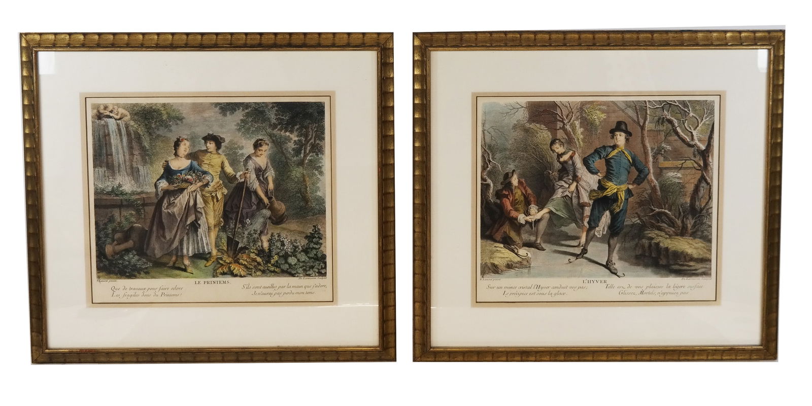 Pair of French Hand-Colored Engravings (1 of 18)