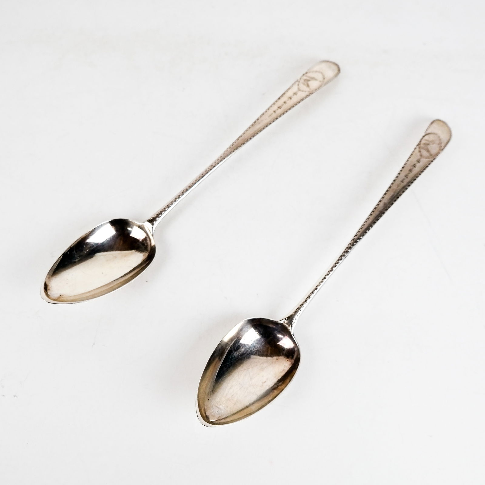 Pair of Antique English Silver Serving Spoons (1 of 8)